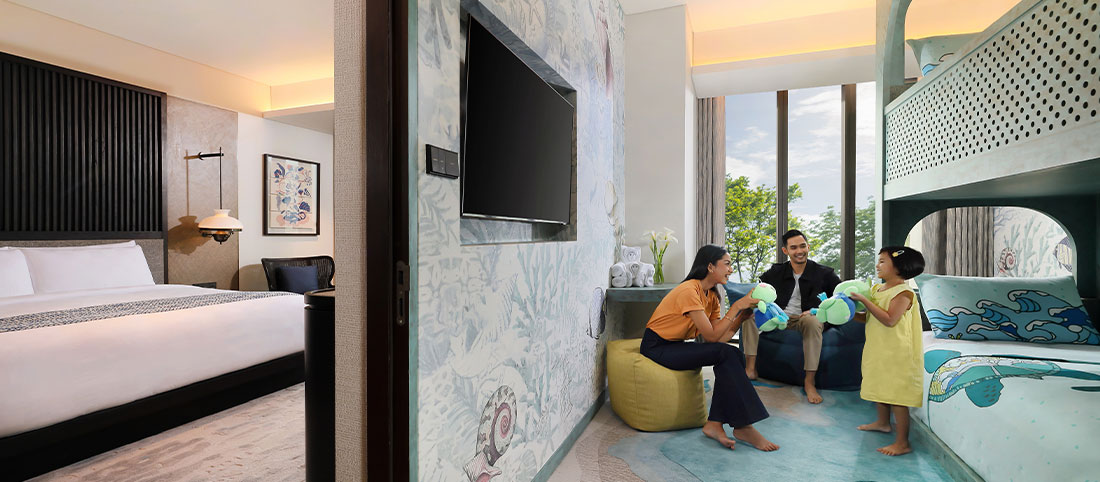 Family room at Padma Hotel Semarang - A spacious family haven featuring master and kids bedroom